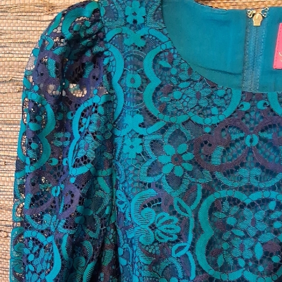πβ¨ NWT Lilly Pulitzer Georgie Dress β Valencia Teal π Size 00 - Picture 10 of 12